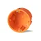 Installationsdose für leere Wände mit verschraubtem Innendeckel P70F fi70mm orange