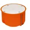 Installationsdose für leere Wände mit verschraubtem Innendeckel P70F fi70mm orange