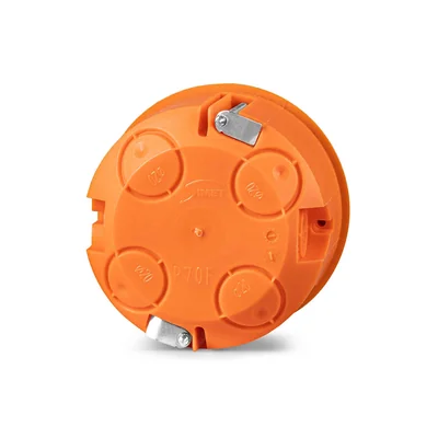 Installationsdose für leere Wände mit verschraubtem Innendeckel P70F fi70mm orange