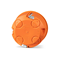 Installationsdose für leere Wände mit verschraubtem Innendeckel P80F fi80mm orange
