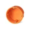 Installationsdose für leere Wände mit verschraubtem Innendeckel P80F fi80mm orange