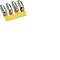 Insulated bridge 4mm2, 4-way