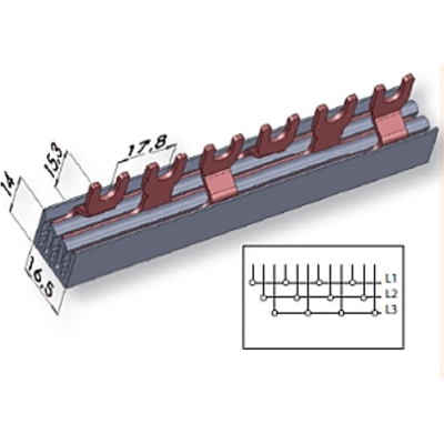 Insulated busbar IZ12/3F/18