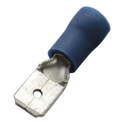 Insulated clip 1.5-2.5/6.3x0.8 blue