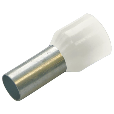 Insulated ferrule terminal 0.75/8 white 100 pcs