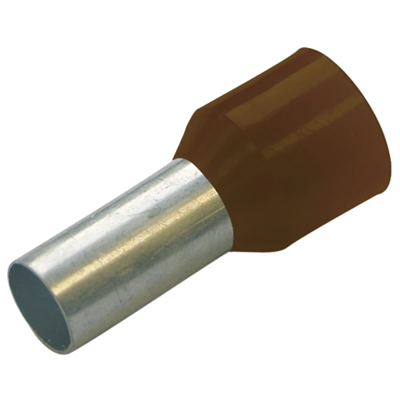 Insulated ferrule terminal 10/12 brown 100 pcs