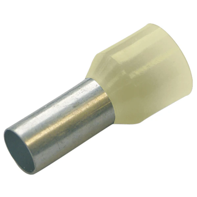 Insulated ferrule terminal 10/12 salt bone 100 pcs