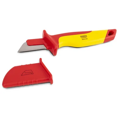 Insulated knife for an electrician, straight blade 190mm VDE