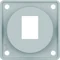 INTEGRO FLOW 1-gang carrier plate for AMP modular sockets, glossy grey