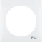 INTEGRO FLOW 1-gang frame with "IP44" imprint without a gasket, glossy snow-white