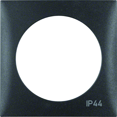 INTEGRO FLOW 1-gang frame with "IP44" imprint without gasket anthracite matt