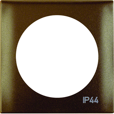 INTEGRO FLOW 1-gang frame with "IP44" imprint without seal, brown matt
