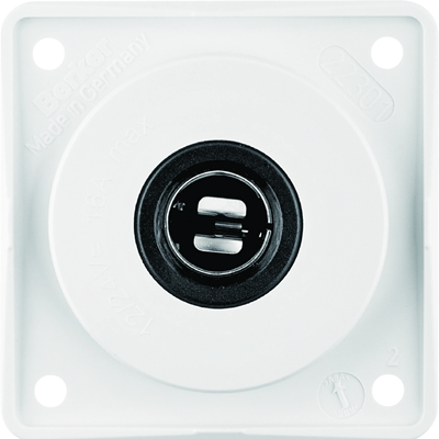 INTEGRO FLOW 12 V car power socket, snow-white gloss