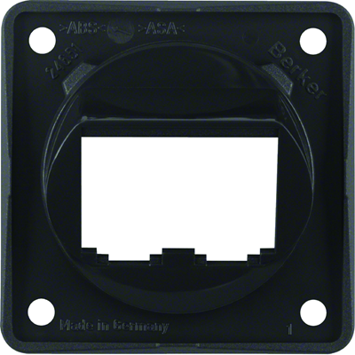 INTEGRO FLOW 2-gang carrier plate for BTR-/E-DAT modules black glossy