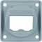 INTEGRO FLOW 2-gang carrier plate for BTR-/E-DAT modules gray glossy