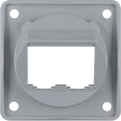 INTEGRO FLOW 2-gang carrier plate for BTR-/E-DAT modules gray glossy