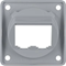 INTEGRO FLOW 2-gang carrier plate for BTR-/E-DAT modules gray glossy