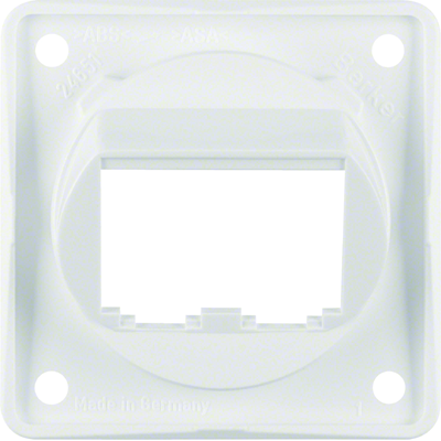 INTEGRO FLOW 2-gang carrier plate for BTR-/E-DAT modules snow-white gloss