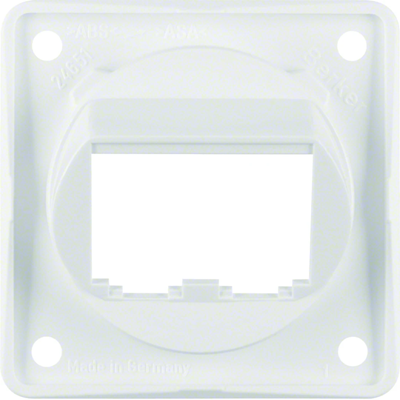 INTEGRO FLOW 2-gang carrier plate for BTR-/E-DAT modules snow-white gloss