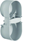 INTEGRO FLOW 2-gang flush-mounted box with 2 terminals, grey