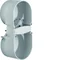 INTEGRO FLOW 2-gang flush-mounted box with 2 terminals, grey