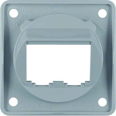 INTEGRO FLOW 2fach Trägerplatte für BTR-/E-DAT-Module grau glänzend