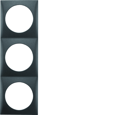 INTEGRO FLOW 3-gang anthracite matte frame