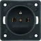 INTEGRO FLOW Anthracite matt earthed socket