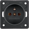 INTEGRO FLOW Anthracite matt earthed socket