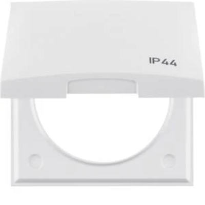 INTEGRO FLOW Cadre avec couvercle avec impression "IP44", blanc neige brillant