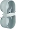 INTEGRO FLOW Caja de empotrar 2 elementos con abrazadera, gris