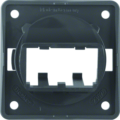 INTEGRO FLOW Carrier plate for 2 MINI-COM modules glossy anthracite