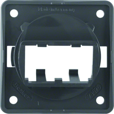 INTEGRO FLOW Carrier plate for 2 MINI-COM modules glossy anthracite