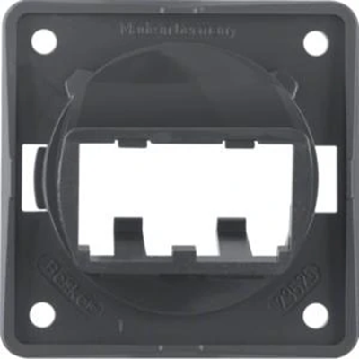 INTEGRO FLOW Carrier plate for 2 MINI-COM modules glossy anthracite