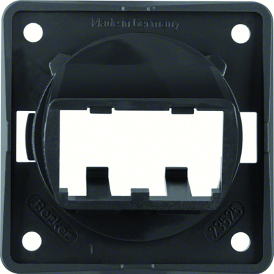 INTEGRO FLOW Carrier plate for 2 MINI-COM modules glossy black
