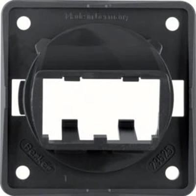 INTEGRO FLOW Carrier plate for 2 MINI-COM modules glossy black