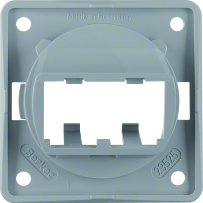 INTEGRO FLOW Carrier plate for 2 MINI-COM modules glossy grey
