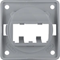 INTEGRO FLOW Carrier plate for 2 MINI-COM modules glossy grey