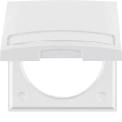 INTEGRO FLOW Cornice singola con coperchio e campo per etichettatura, bianco lucido