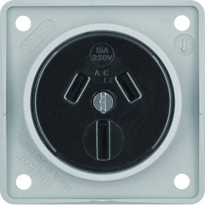 INTEGRO FLOW Earthed socket "Australia" grey