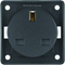INTEGRO FLOW Earthed socket "British standard" with increased contact protection anthracite matt