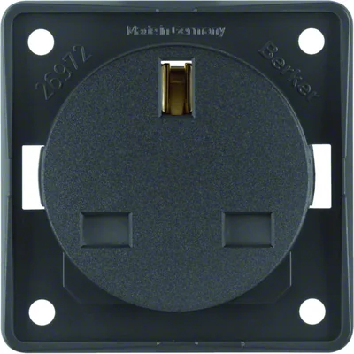 INTEGRO FLOW Earthed socket "British standard" with increased contact protection anthracite matt