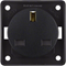 INTEGRO FLOW Earthed socket "British Standard" with increased contact protection matt brown
