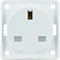INTEGRO FLOW Earthed socket "British standard" with increased contact protection snow-white matte