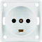INTEGRO FLOW Earthed socket "Dania" with increased contact protection snow-white matt