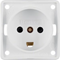 INTEGRO FLOW Earthed socket "Dania" with increased contact protection snow-white matt