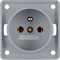 Integro Flow Earthed socket gray mechanism