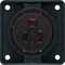 INTEGRO FLOW Earthed socket USA/CANADA NEMA 5-15R matt black
