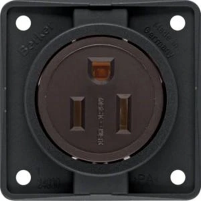 INTEGRO FLOW Earthed socket USA/CANADA NEMA 5-15R matt black