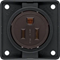 INTEGRO FLOW Earthed socket USA/CANADA NEMA 5-15R matt black